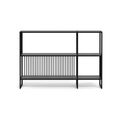 Regał 120x83 z efektem czarnego marmuru w stylu nowoczesnym | Cella