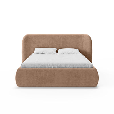 Łóżko tapicerowane z pojemnikiem w stylu modern soft | Frasspo