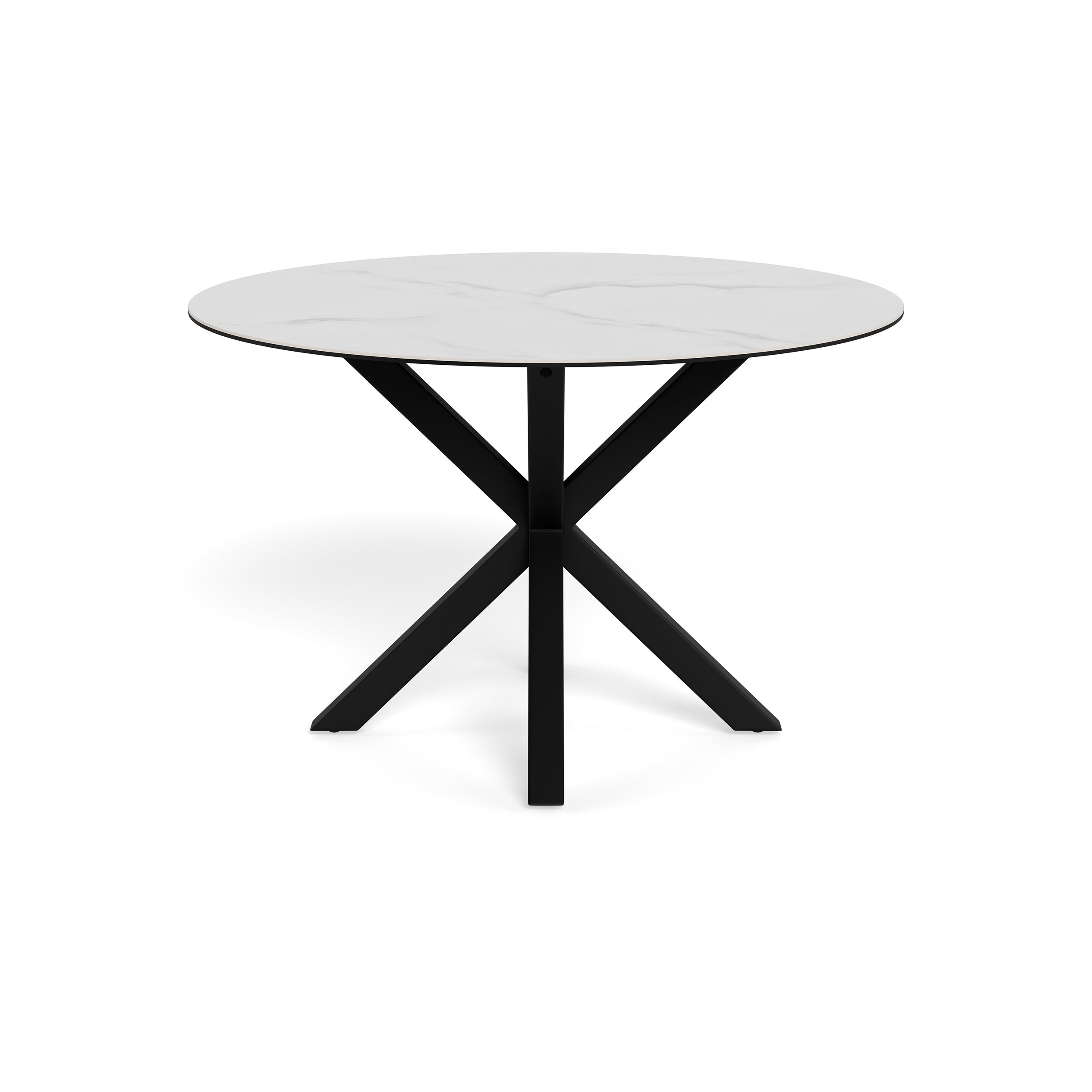 Okrągły stół do jadalni 119x76 w stylu nowoczesnym - ceramiczne wykończenie, loftowy charakter, 6 wariantów| Stela