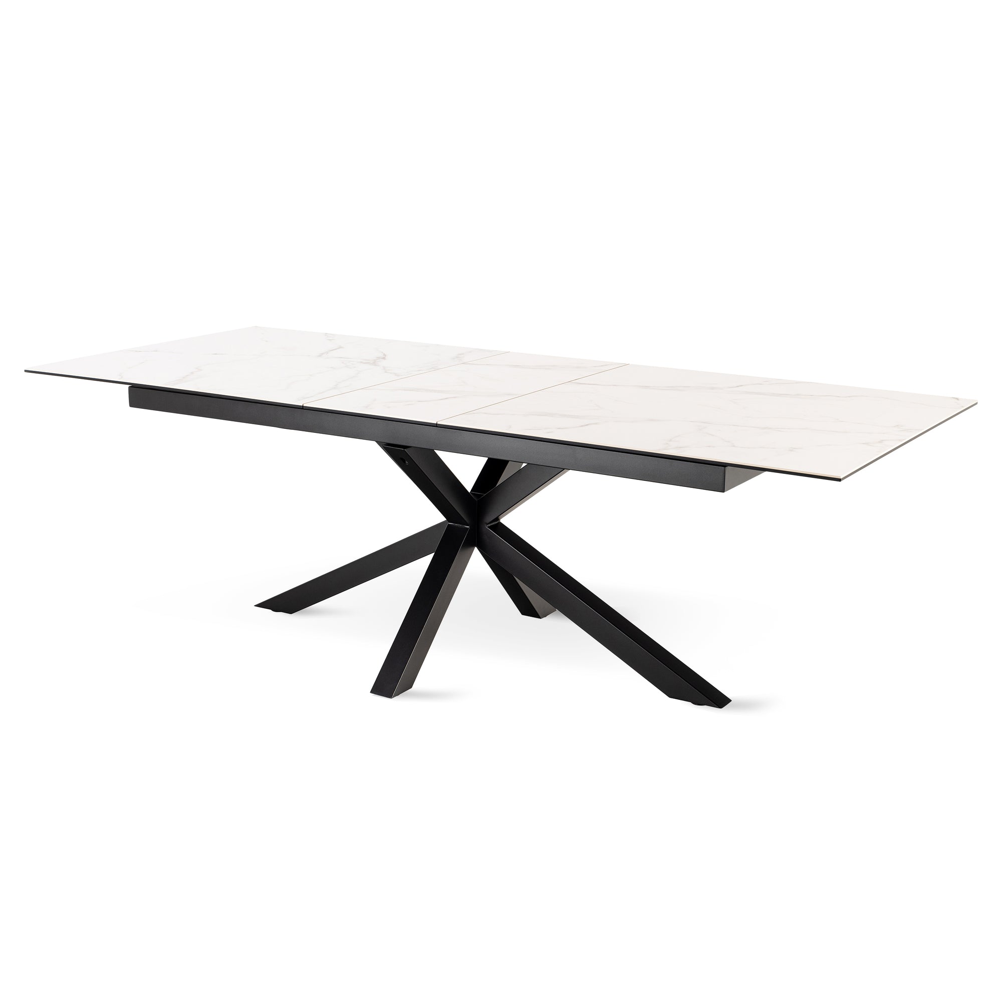 Duży rozkładany stół do jadalni 200-240x76 w stylu nowoczesnym - ceramiczny blat, designerski stelaż, 4 warianty kolorystyczne | Lorrins