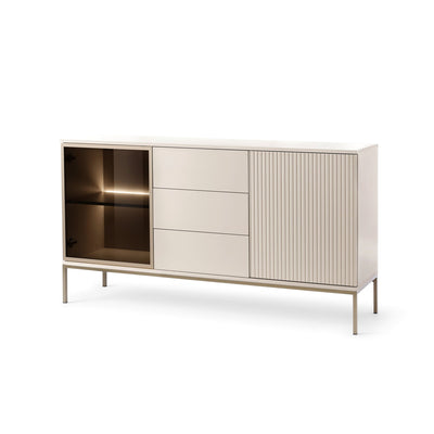 Komoda z szufladami i drzwiami 154x83 w stylu loft | Lampy Kaszmir
