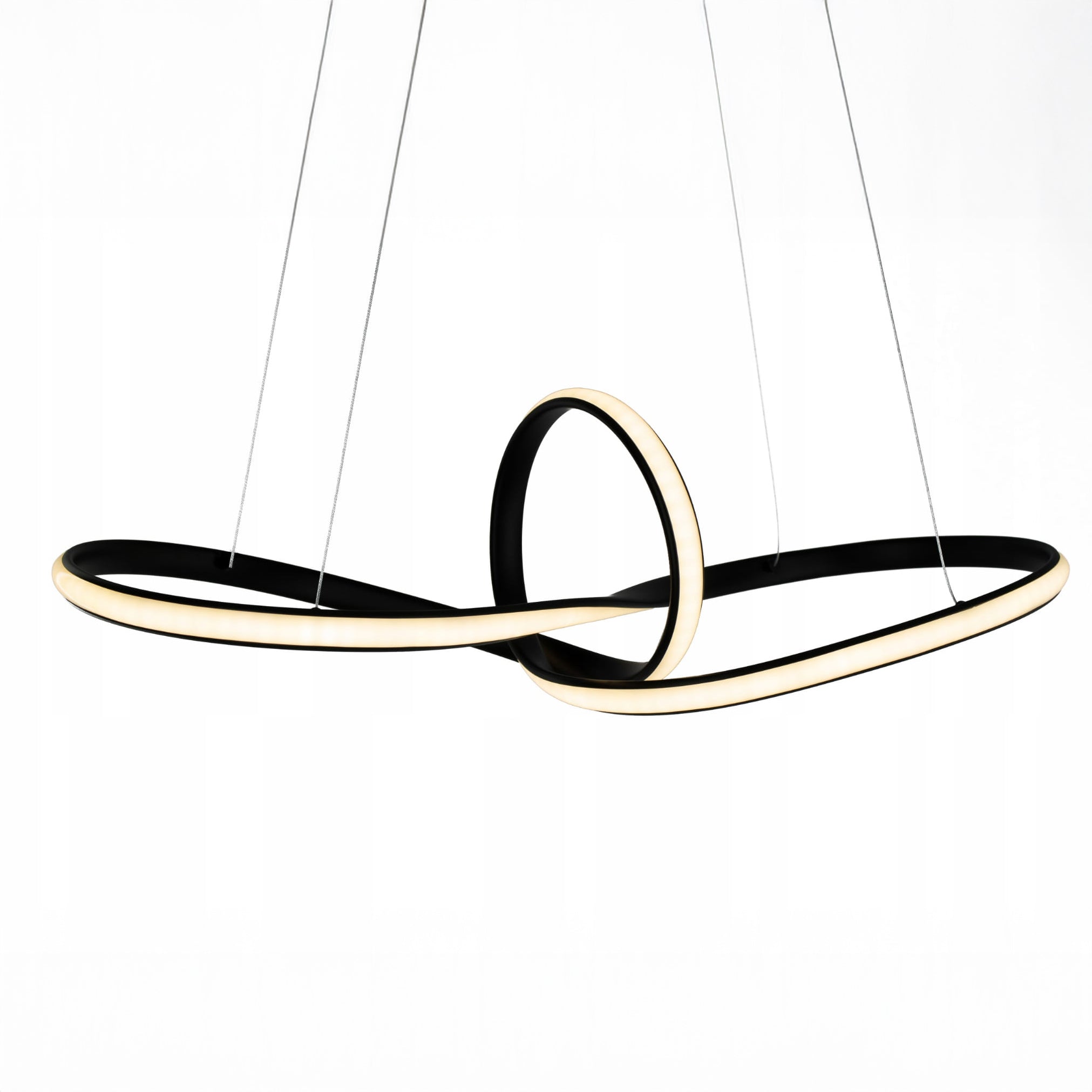 Lampa wisząca LED z geometryczną rzeźbiarską formą w stylu nowoczesnym | Loopra