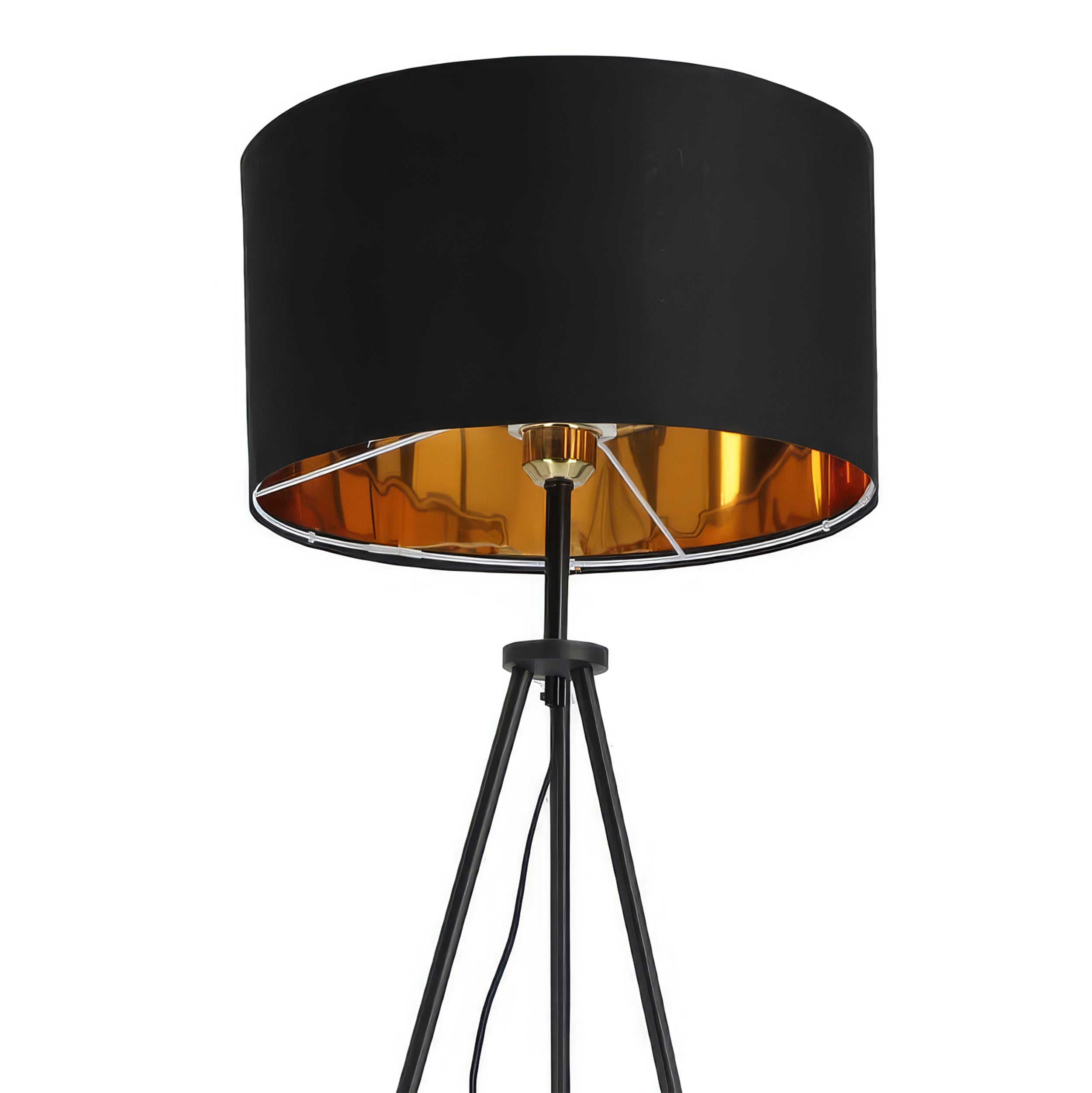 Lampa podłogowa na trójnogu z abażurem w stylu eleganckim | Aureno