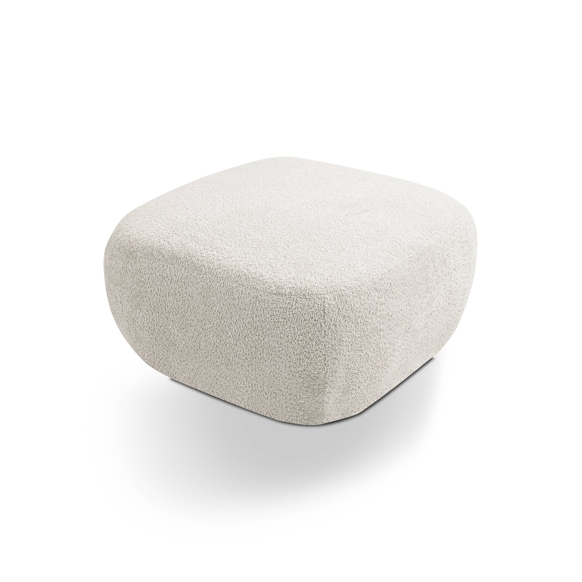 Pufa w stylu organic modern 75×39 cm - zaokrąglona forma, tkanina Abriamo, 14 kolorów | OLEMO
