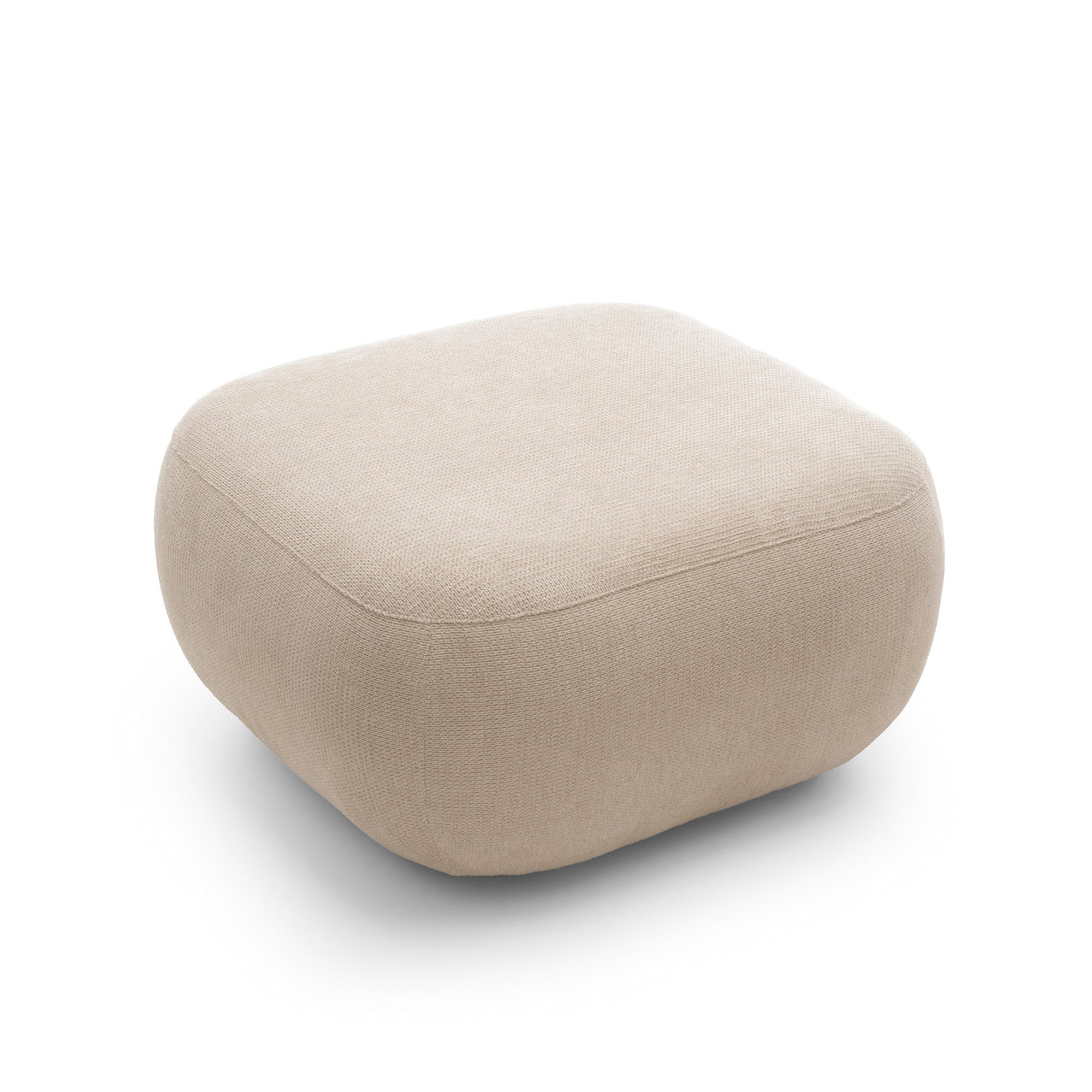 Pufa wypoczynkowa 75x39 cm z pianki PUR w stylu japandi - zaokrąglona forma, tkanina Aragon, 21 kolorów | OLEMO