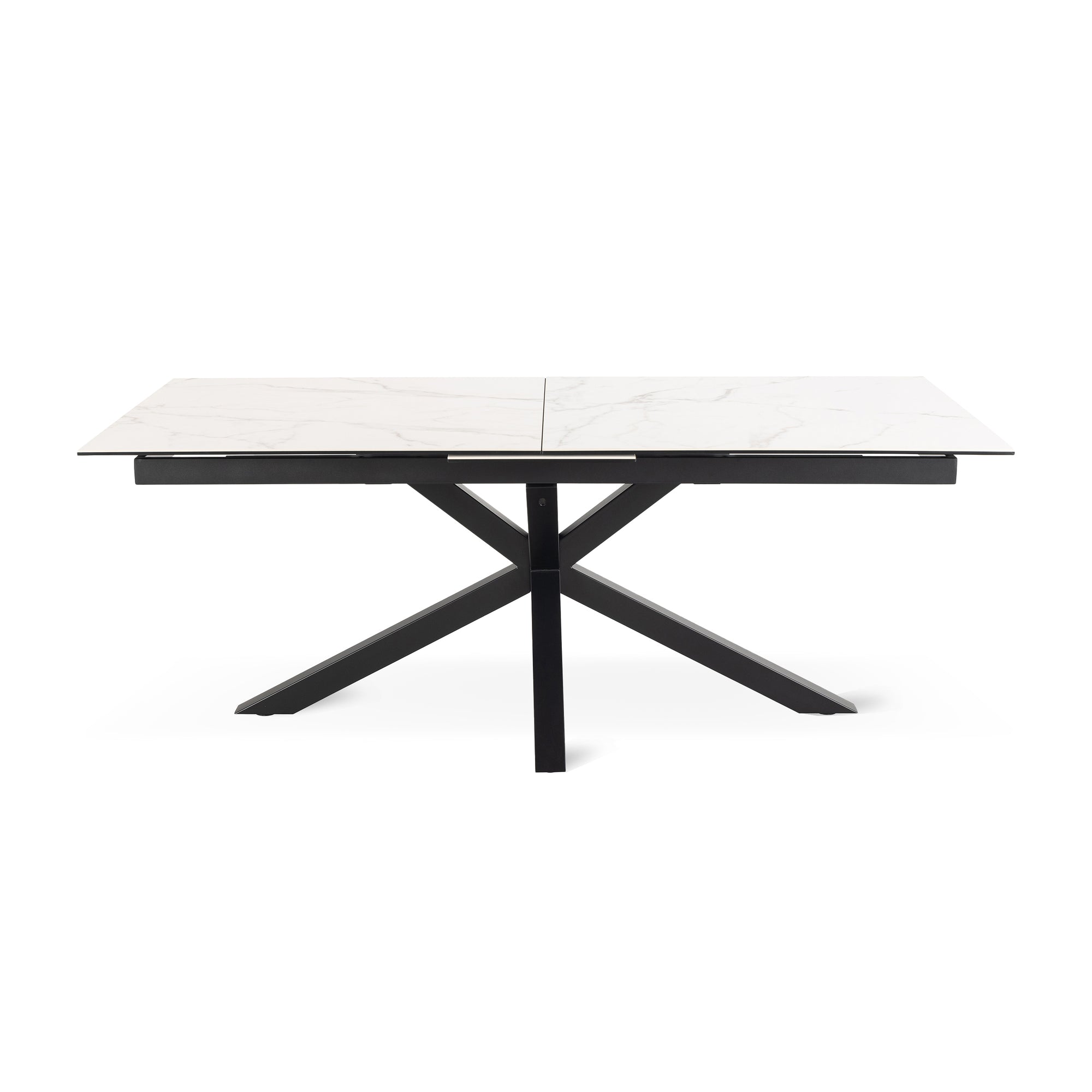 Duży rozkładany stół do jadalni 200-240x76 w stylu nowoczesnym - ceramiczny blat, designerski stelaż, 4 warianty kolorystyczne | Lorrins