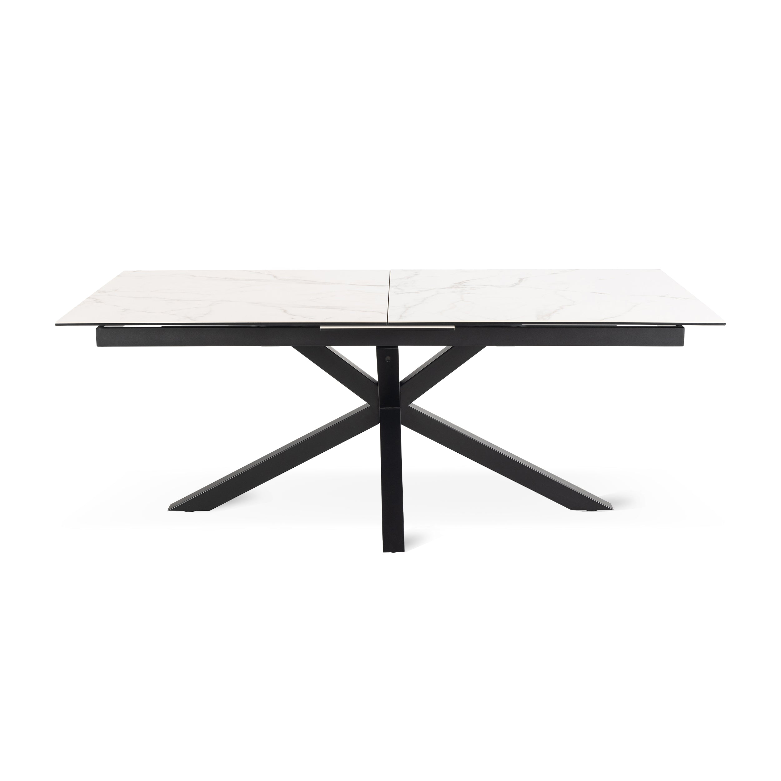 Duży rozkładany stół do jadalni 200-240x76 w stylu nowoczesnym - ceramiczny blat, designerski stelaż, 4 warianty kolorystyczne | Lorrins