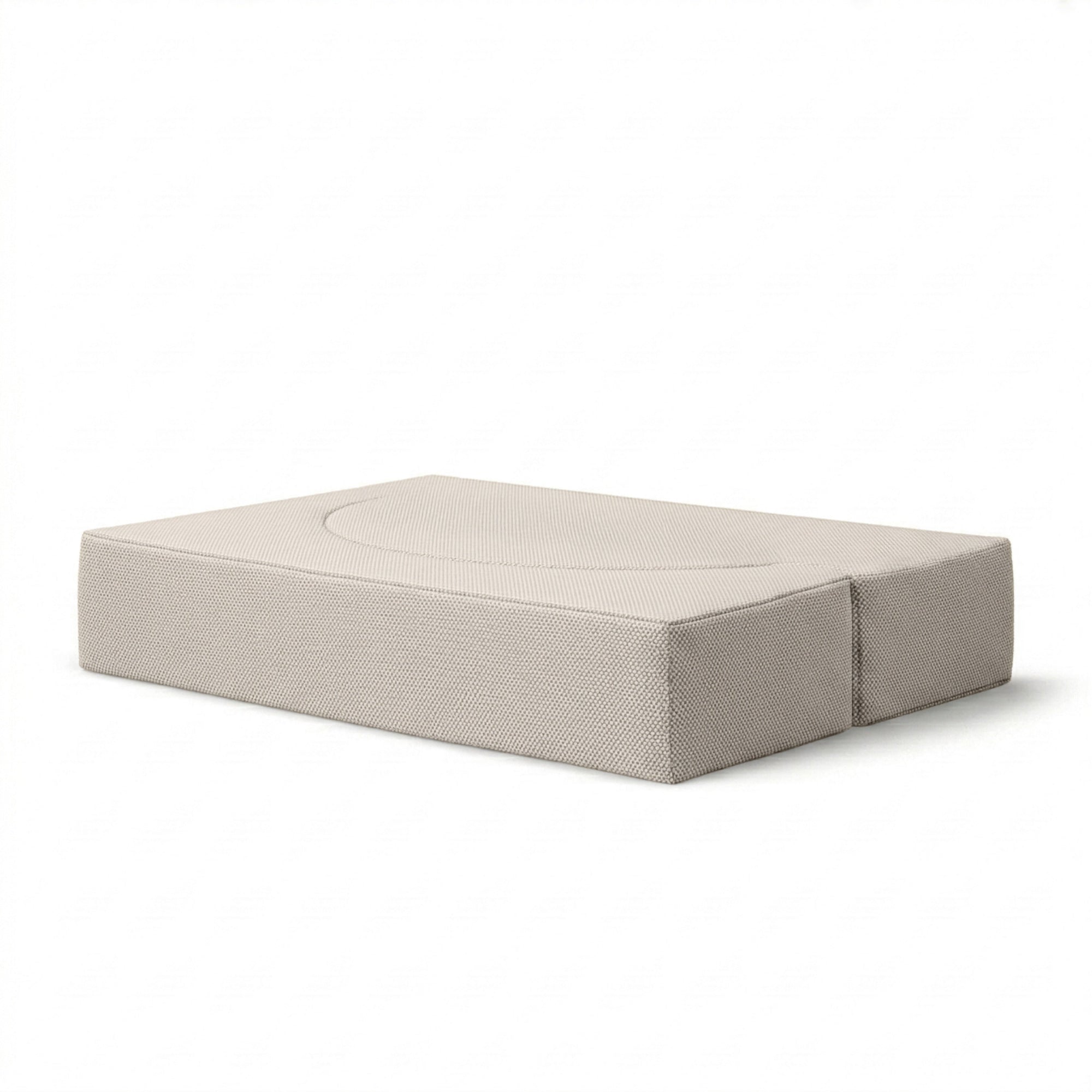 Sofa ogrodowa piankowa 200x100x70 cm w stylu japandi - tkanina outdoorowa Harris, półokrągła forma | Lunaria