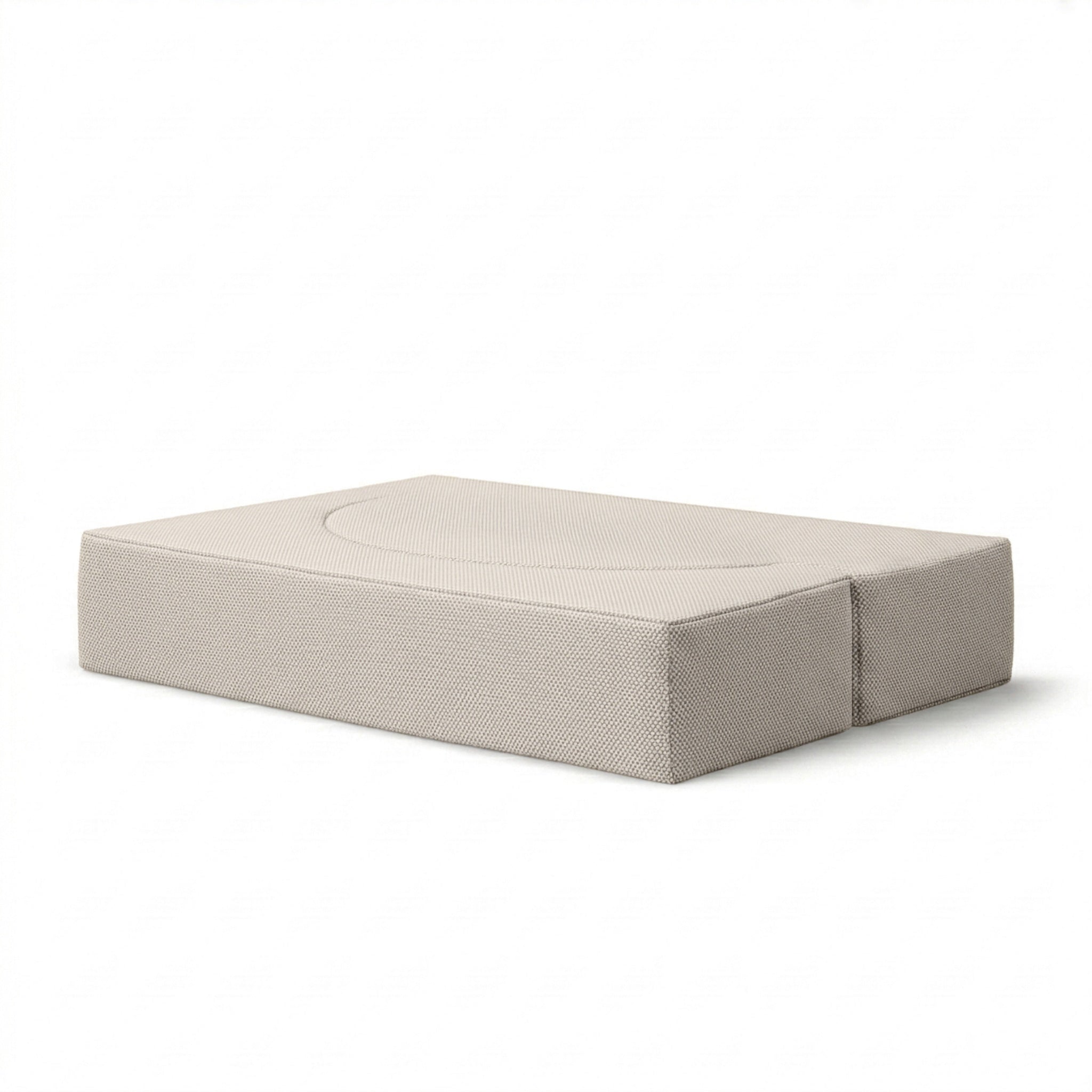 Sofa ogrodowa piankowa 200x100x70 cm w stylu japandi - tkanina outdoorowa Harris, półokrągła forma | Lunaria