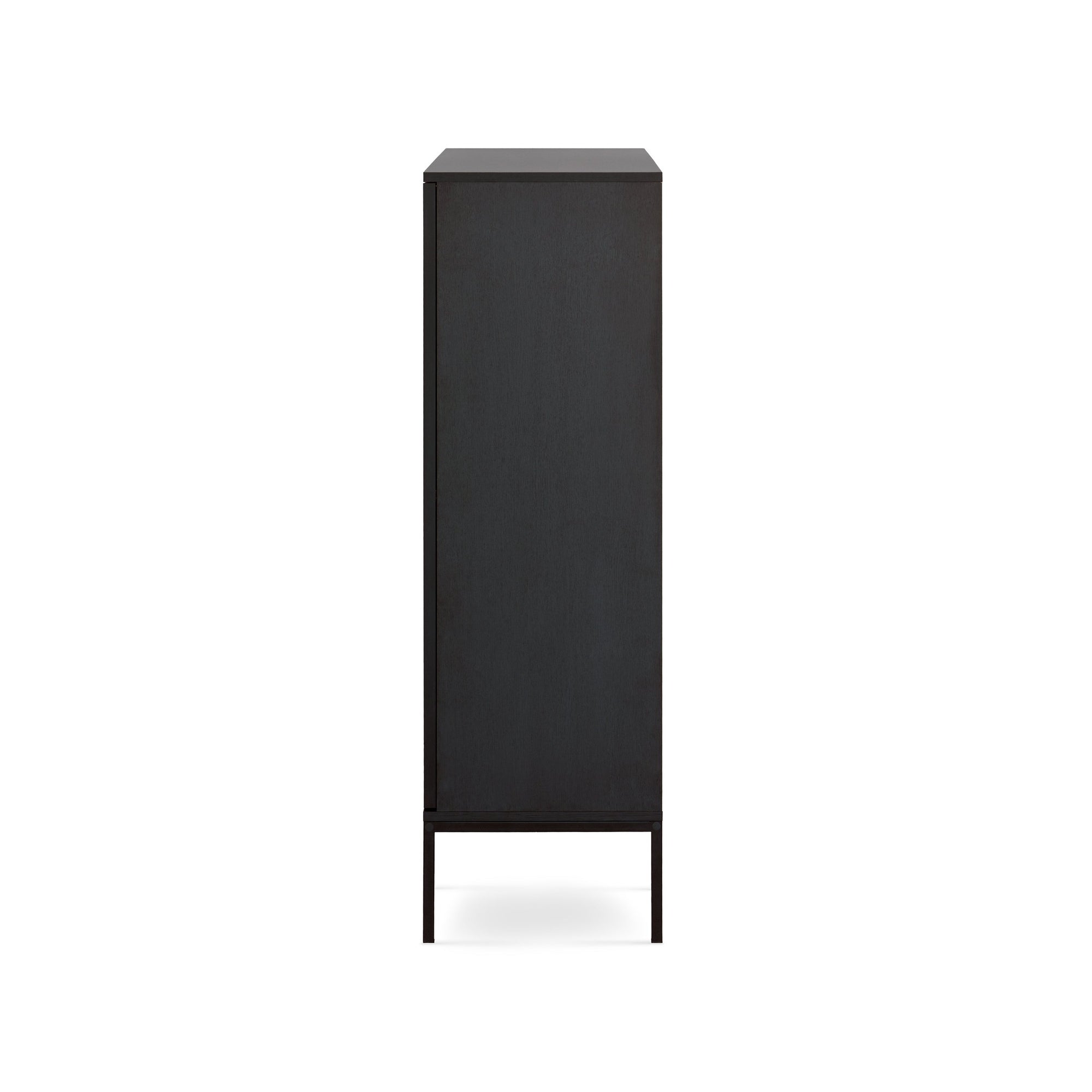 Komoda z drzwiami i szufladą 104x126 w stylu loft - LED, lamele, push-to-open | Lampy