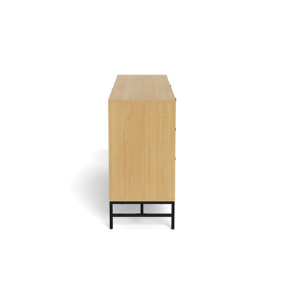 Komoda 158x81 z lamelowym frontem w stylu nowoczesnym | Bambouz