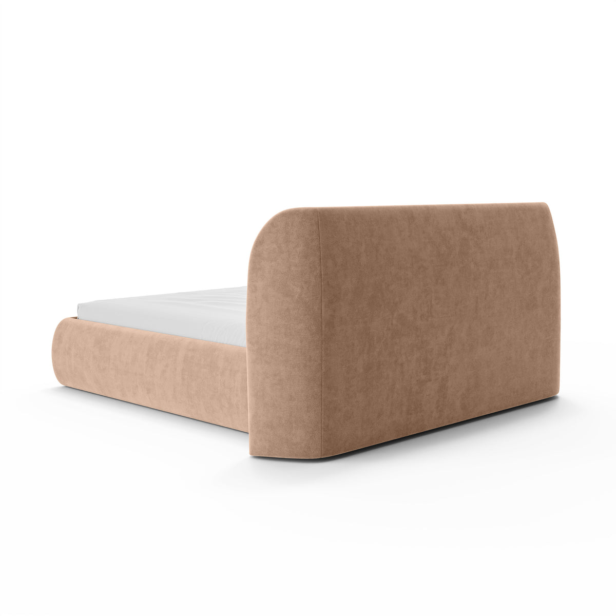 Łóżko tapicerowane z pojemnikiem w stylu modern soft | Frasspo