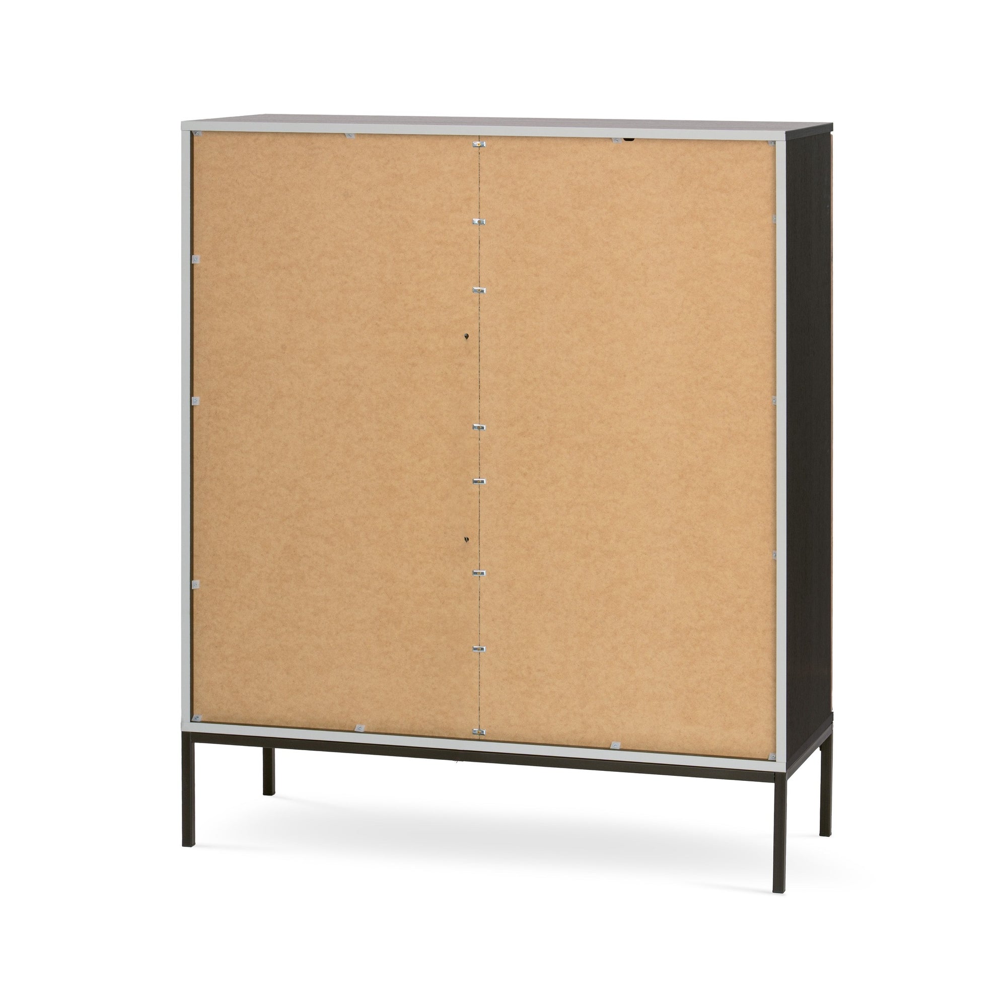 Komoda z drzwiami i szufladą 104x126 w stylu loft - LED, lamele, push-to-open | Lampy