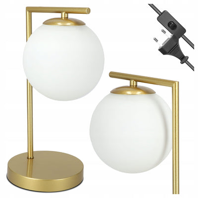 Lampka biurkowa z szklaną kulą w stylu eleganckim | Orbitella