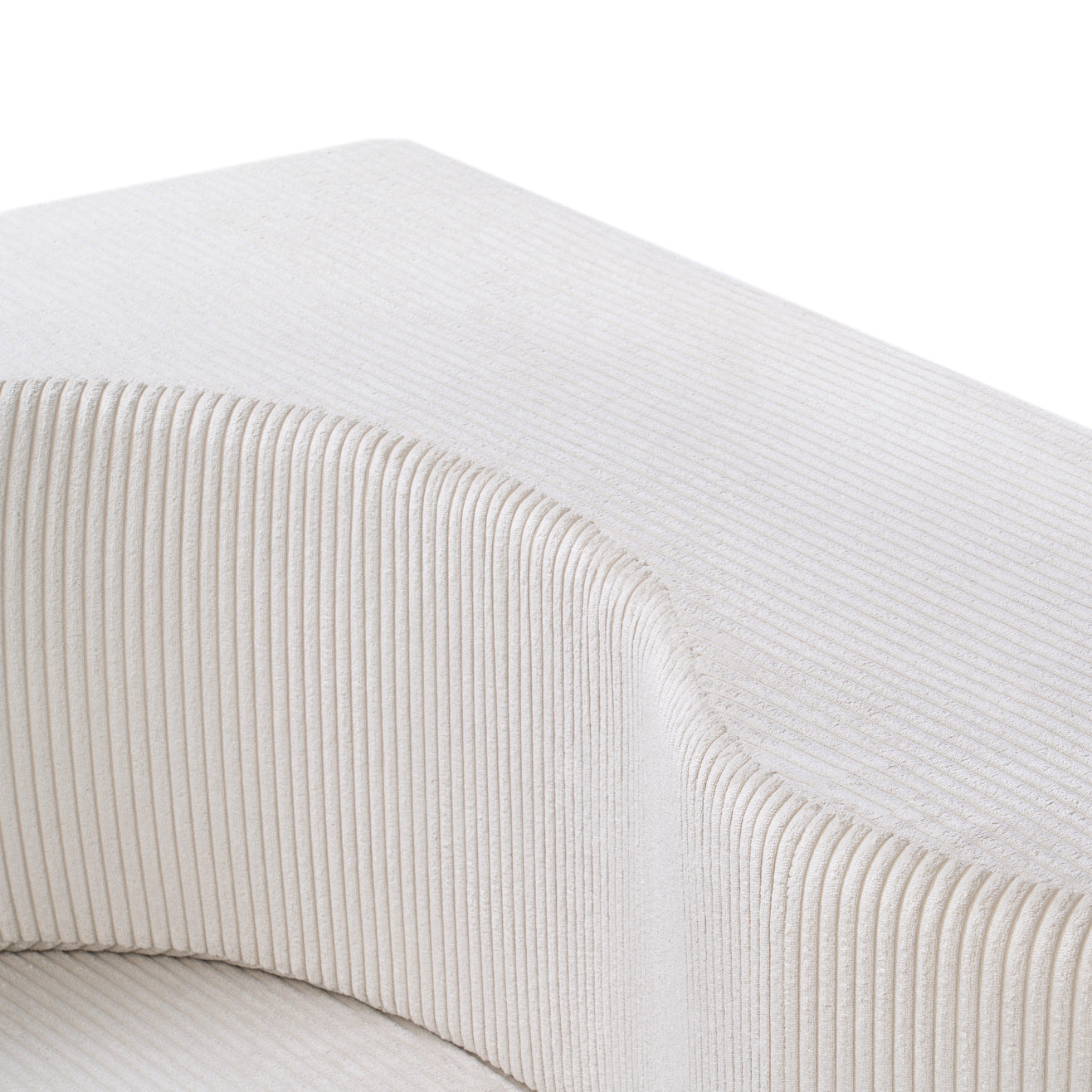 Sofa piankowa wolnostojąca 200 cm z funkcją spania w stylu japandi – sztruks POSO, kompaktowa forma | Kamelia