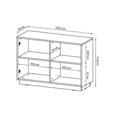 Komoda 104x72 w stylu nowoczesnym | Westa