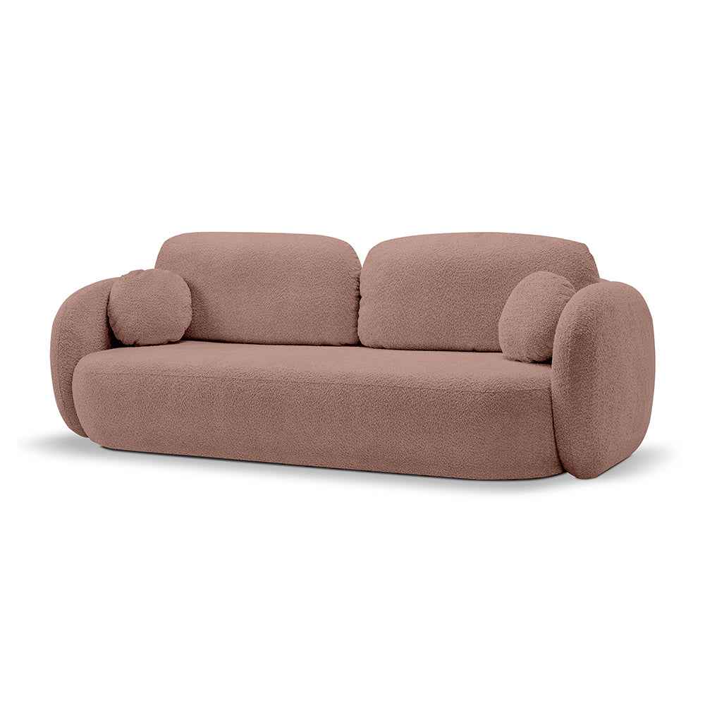 Sofa z funkcją spania 142x200 w stylu nowoczesnym, tkanina Abriamo | OLEMO Palona Śliwka (ABRIAMO 12)