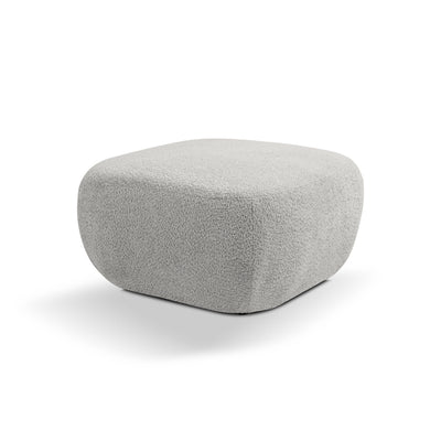 Pufa w stylu organic modern 75×39 cm, tkanina Abriamo | OLEMO Stalowy Pył (ABRIAMO 06)