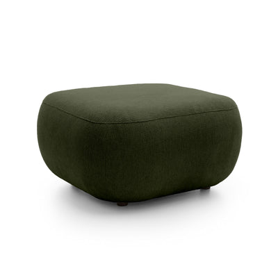 Pufa wypoczynkowa 75x39 cm z pianki PUR w stylu japandi, tkanina Aragon | OLEMO Cisowa Zieleń (ARAGON 39)