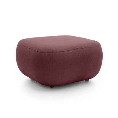 Pufa wypoczynkowa 75x39 cm z pianki PUR w stylu japandi, tkanina Aragon | OLEMO Bordowy Mat (ARAGON 69)