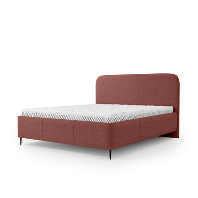 Łóżko tapicerowane z pojemnikiem w stylu nowoczesnym | Edi 140 200 Ceglana Poświata (PERFECT HARMONY 63)