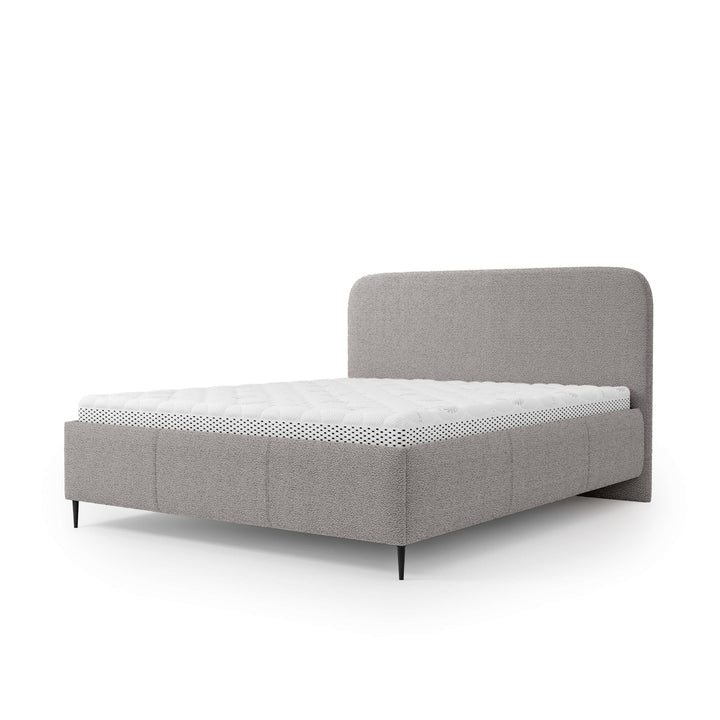 Łóżko Tapicerowane Edi 160 200 Popieliste Lustro