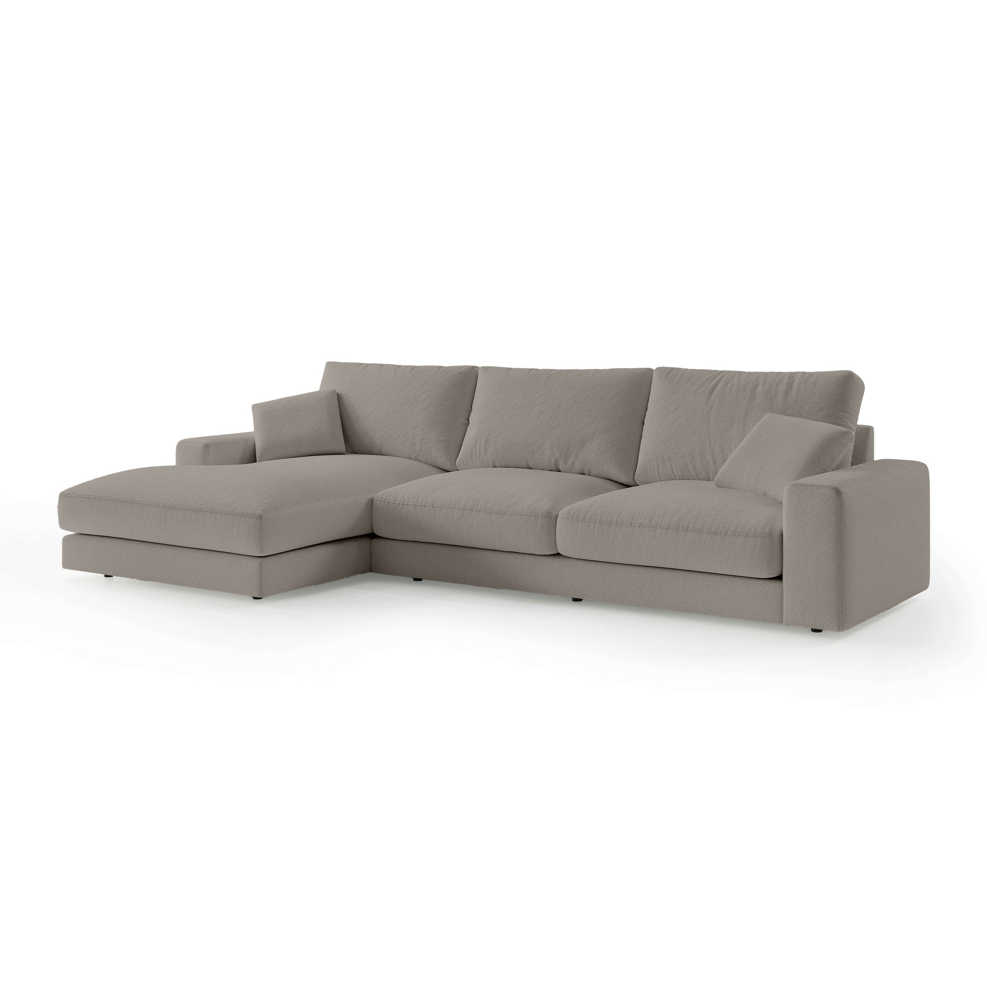 Narożnik 4–5 osobowy Premium w stylu minimalistycznym – tkanina Aragon, efekt lewitacji, pianka HR | Harvesty