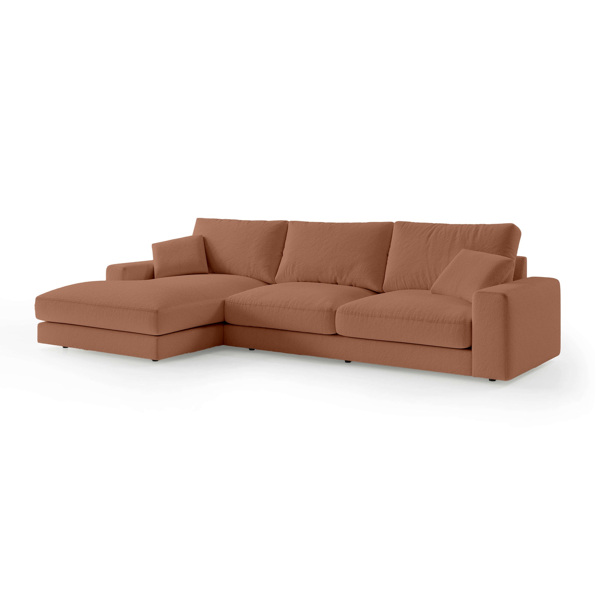 Narożnik 4–5 osobowy Premium w stylu minimalistycznym – tkanina Aragon, efekt lewitacji, pianka HR | Harvesty