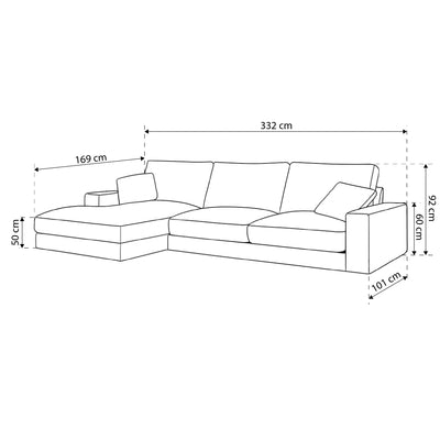 Narożnik 4–5 osobowy Premium w stylu minimalistycznym | Harvesty