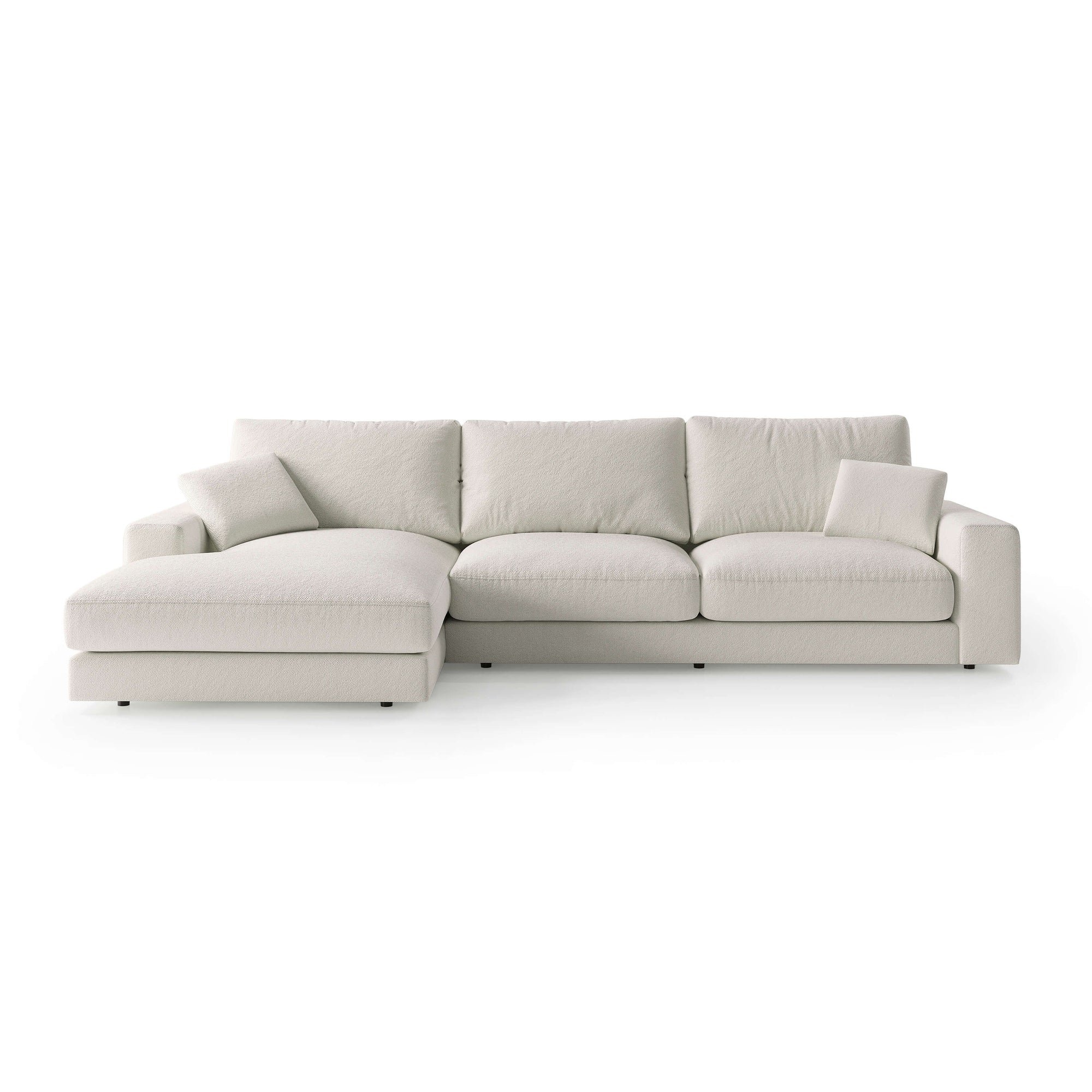 Narożnik 4–5 osobowy Premium w stylu minimalistycznym – tkanina Aragon, efekt lewitacji, pianka HR | Harvesty