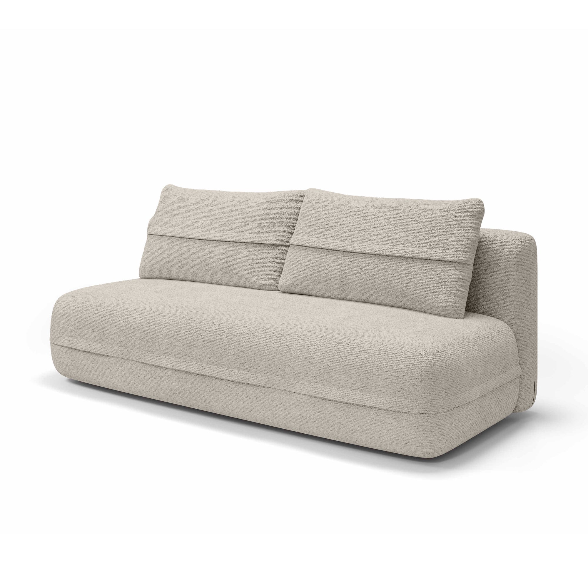 Sofa 2-osobowa z funkcją spania 206 cm w stylu minimalistycznym – z pojemnikiem, sprężyny kieszeniowe, visco | Lento