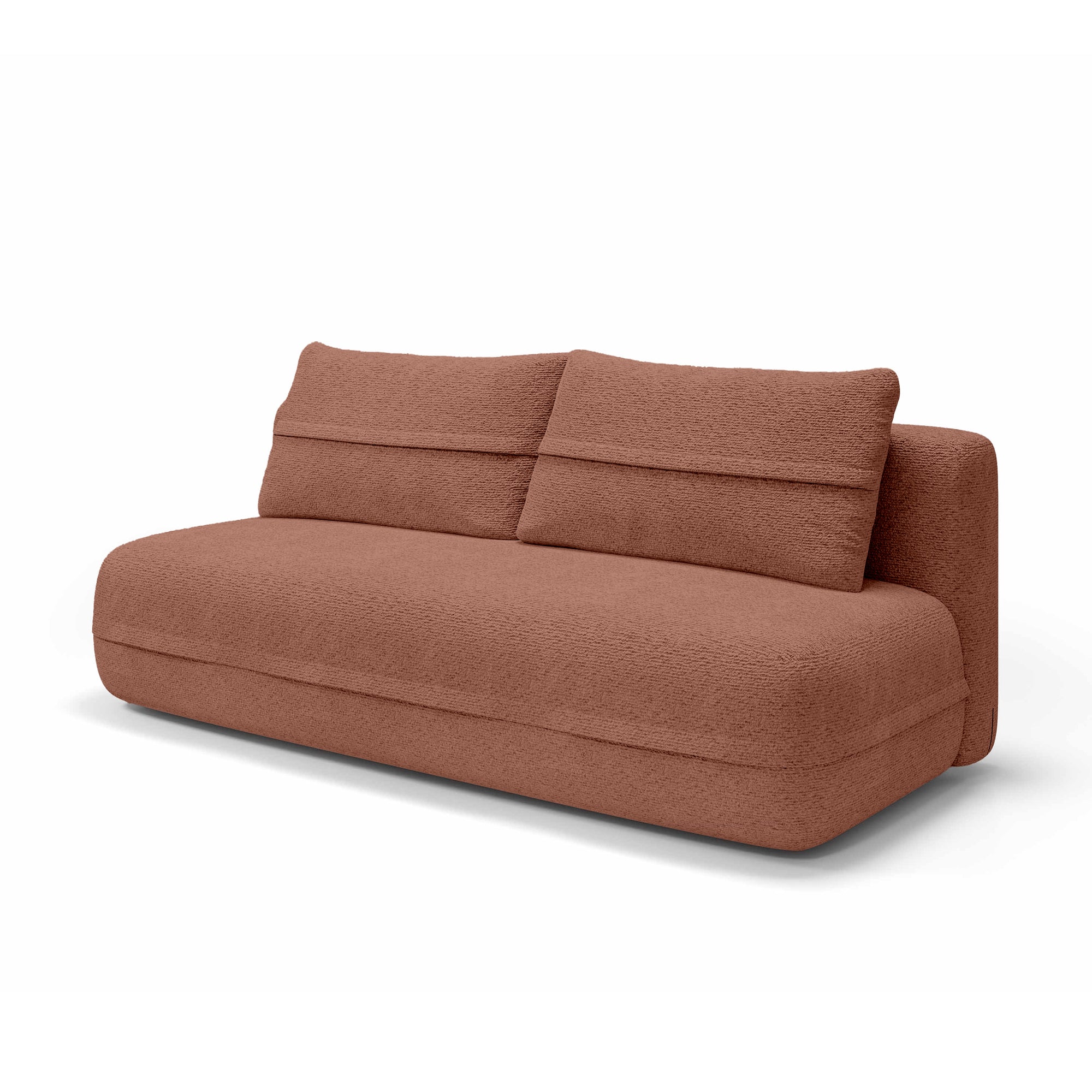 Sofa 2-osobowa z funkcją spania 206 cm w stylu minimalistycznym – z pojemnikiem, sprężyny kieszeniowe, visco | Lento
