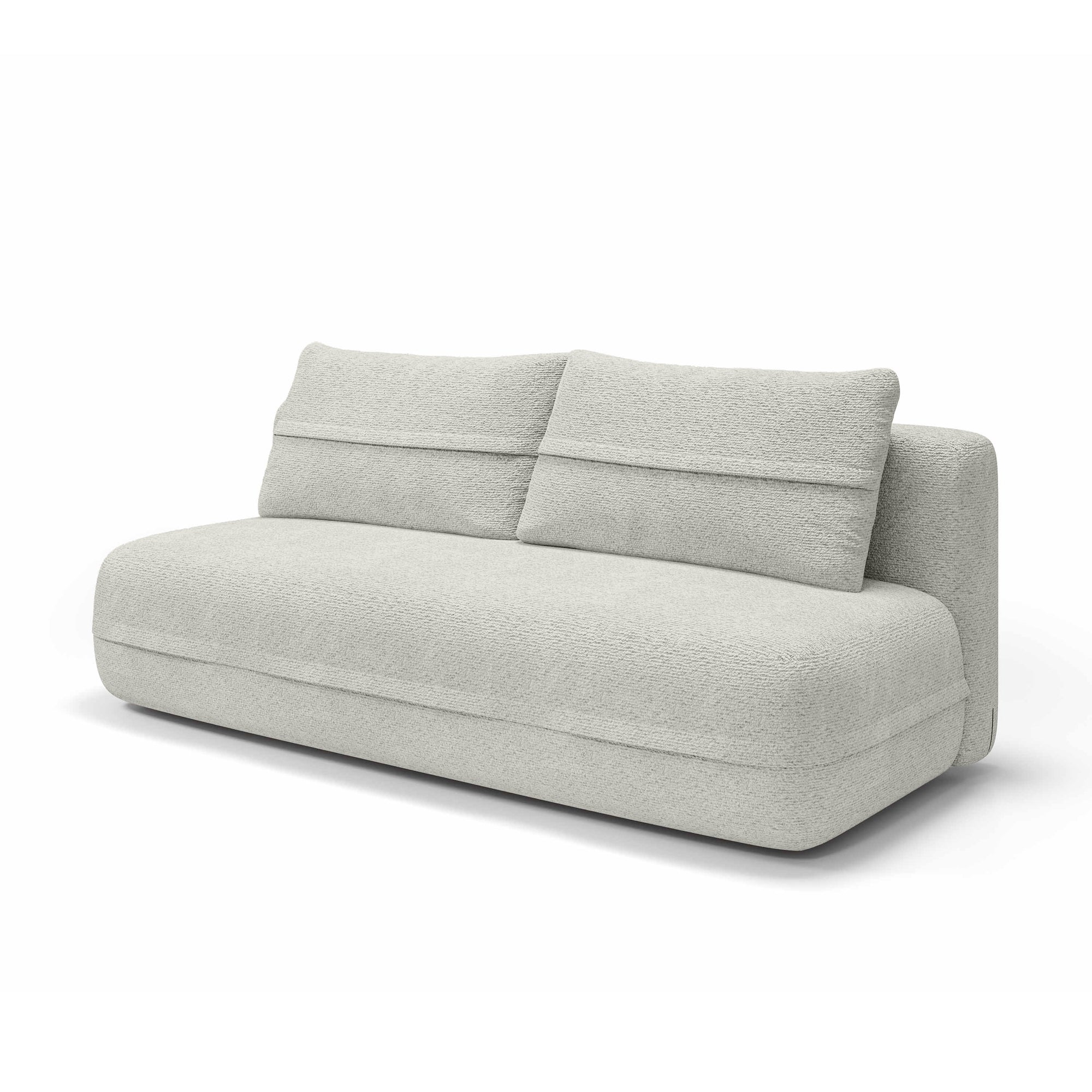 Sofa 2-osobowa z funkcją spania 206 cm w stylu minimalistycznym – z pojemnikiem, sprężyny kieszeniowe, visco | Lento Szary Płomień (CREMONA 04)