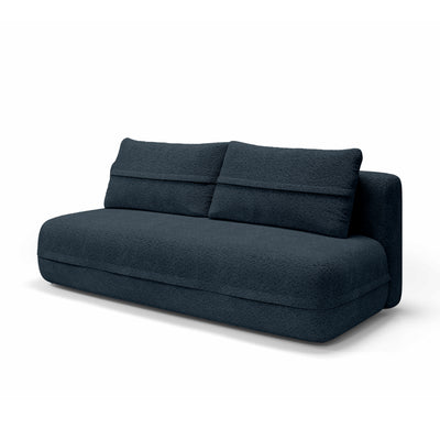 Sofa 2-osobowa z funkcją spania 206 cm w stylu minimalistycznym | Lento Nocny Granit (CREMONA 79)