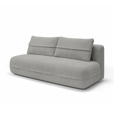 Sofa 2-osobowa z funkcją spania 206 cm w stylu minimalistycznym | Lento Popielisty Taupe (CREMONA 85)