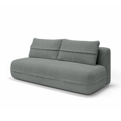 Sofa 2-osobowa z funkcją spania 206 cm w stylu minimalistycznym | Lento Szarość Dymu (CREMONA 96)
