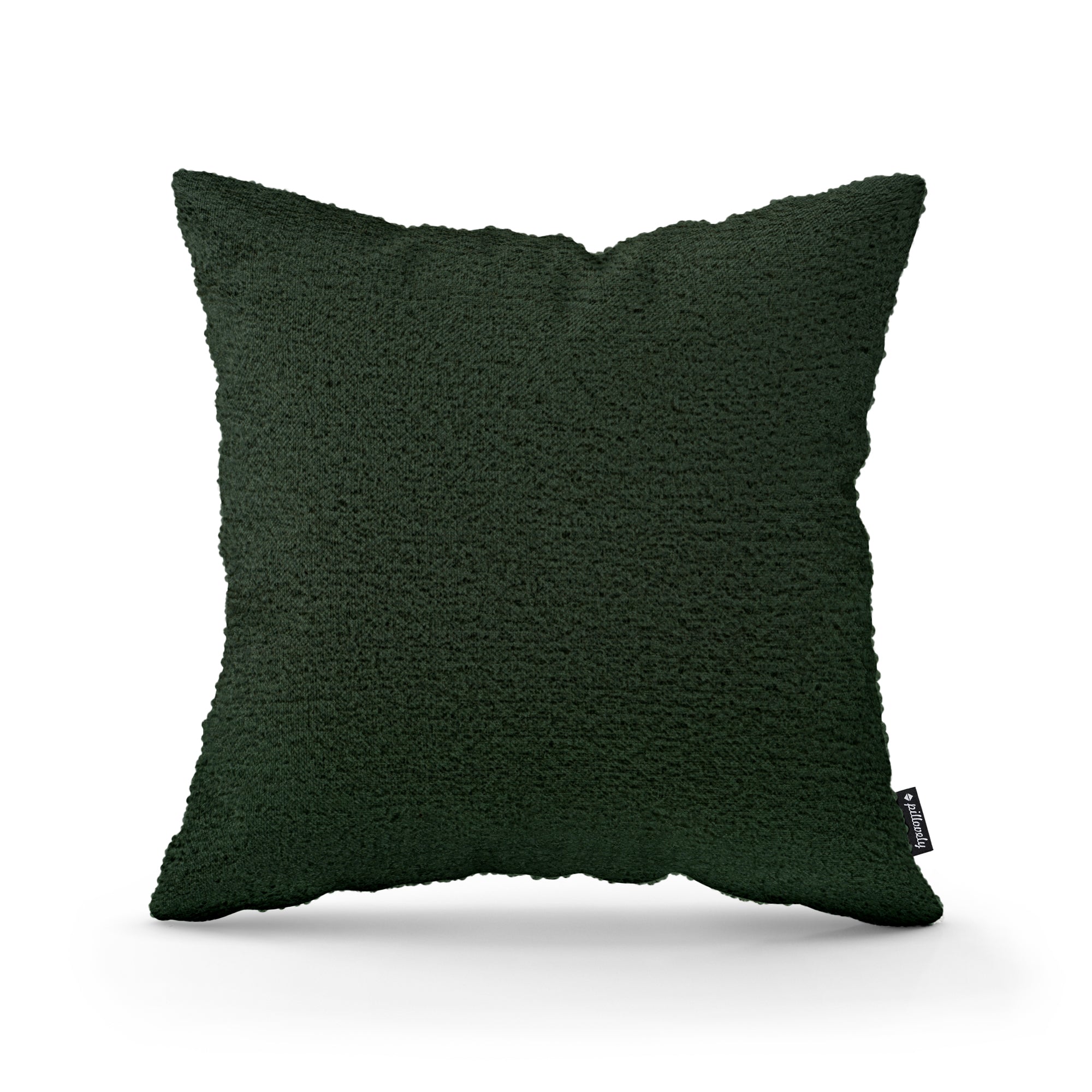 Poduszka dekoracyjna 45×45 cm w stylu scandi i japandi – Tkanina Coral 100% PES, przytulna struktura | Baranek Leśny Mrok (CORAL 20)