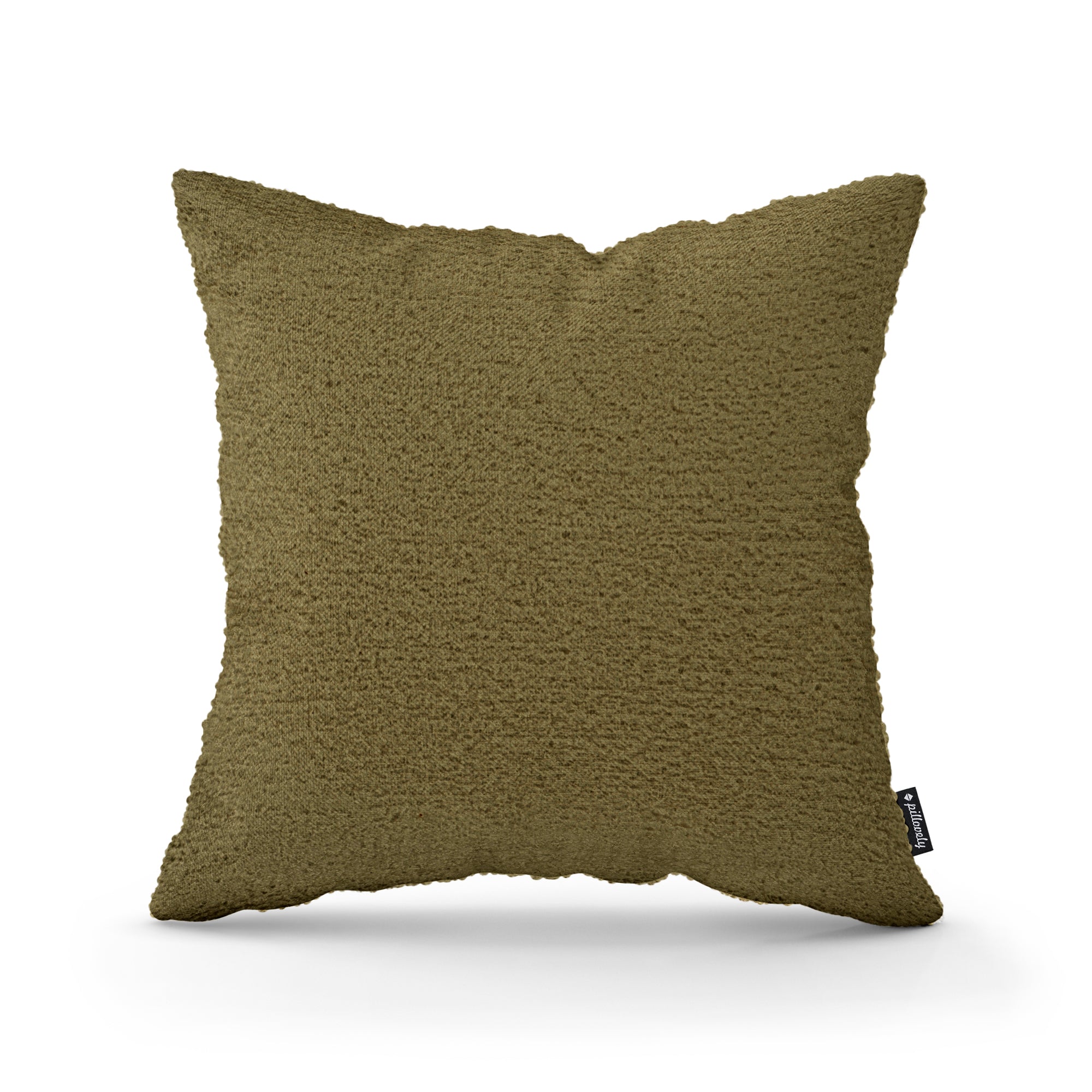 Poduszka dekoracyjna 45×45 cm w stylu scandi i japandi – Tkanina Coral 100% PES, przytulna struktura | Baranek Złoty Kasztan (CORAL 30)