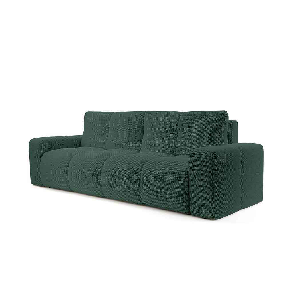 Sofa 3-osobowa z funkcją spania 149x200 z pojemnikiem w stylu nowoczesnym – automat wspomagający | SOSO Cisowy Mrok (CURIO 37)