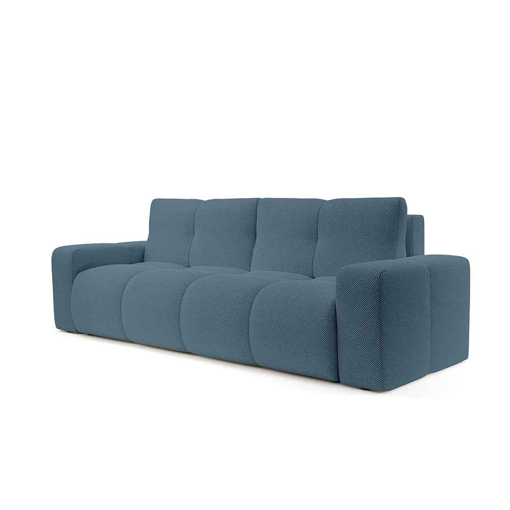 Sofa 3-osobowa z funkcją spania 149x200 z pojemnikiem w stylu nowoczesnym – automat wspomagający | SOSO Mgła Atlantycka (CURIO 74)