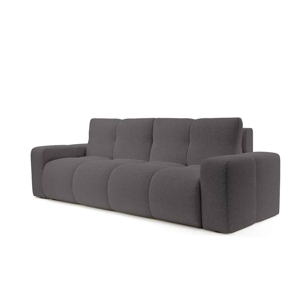 Sofa 3-osobowa z funkcją spania 149x200 z pojemnikiem w stylu nowoczesnym – automat wspomagający | SOSO Ciemny Popiel (CURIO 93)