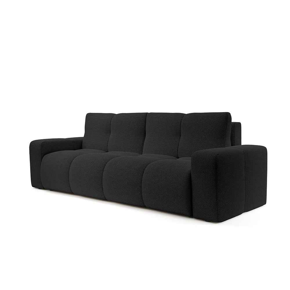 Sofa 3-osobowa z funkcją spania 149x200 z pojemnikiem w stylu nowoczesnym – automat wspomagający | SOSO Cień Bazaltu (CURIO 97)