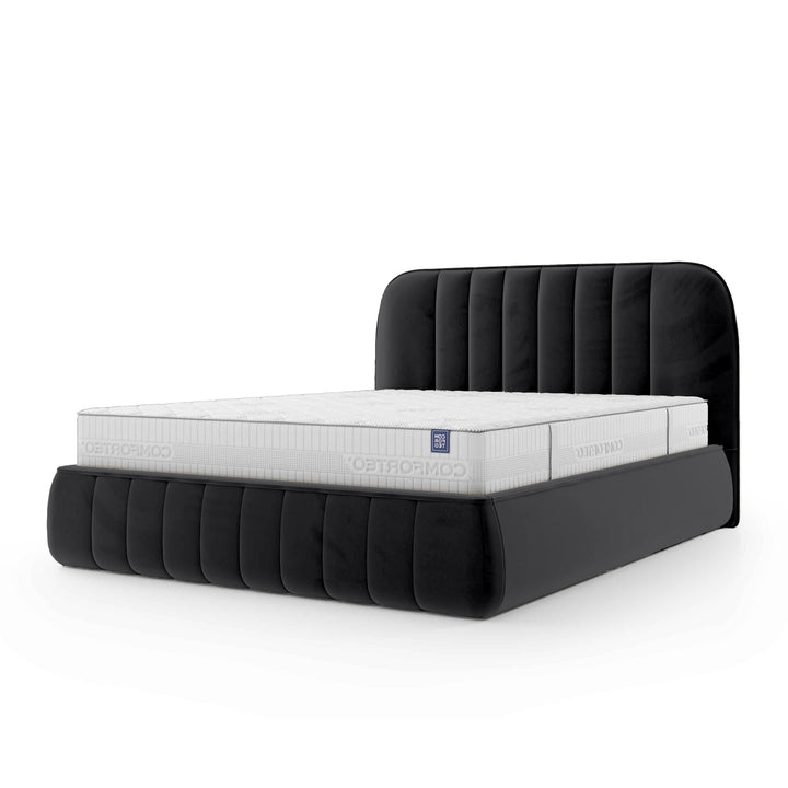 Łóżko Tapicerowane Carla 200 Czarny Grafit