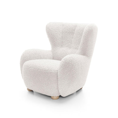 Fotel 88 cm do relaksu w stylu skandynawskim | Tedi Jasny Pergamin (ROLF 04) Buk