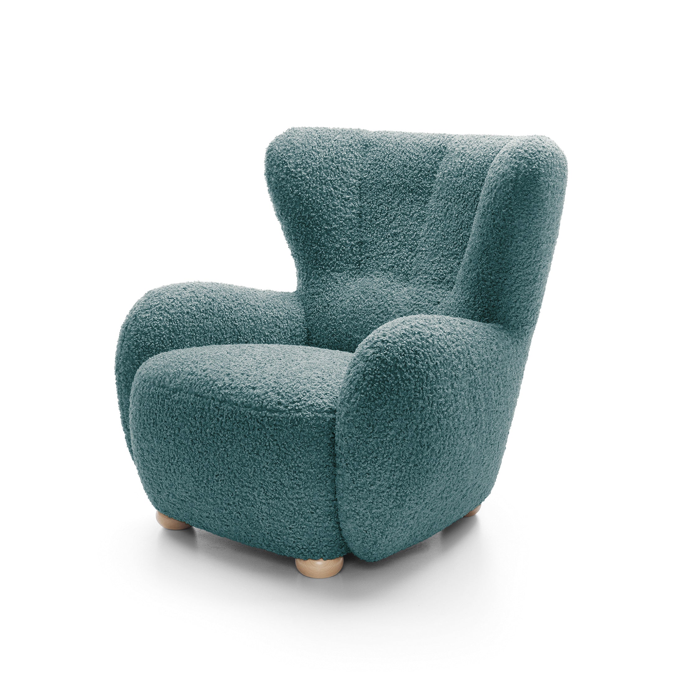 Fotel 88 cm do relaksu w stylu skandynawskim | Tedi Atlantycki Grafit (ROLF 17) Buk
