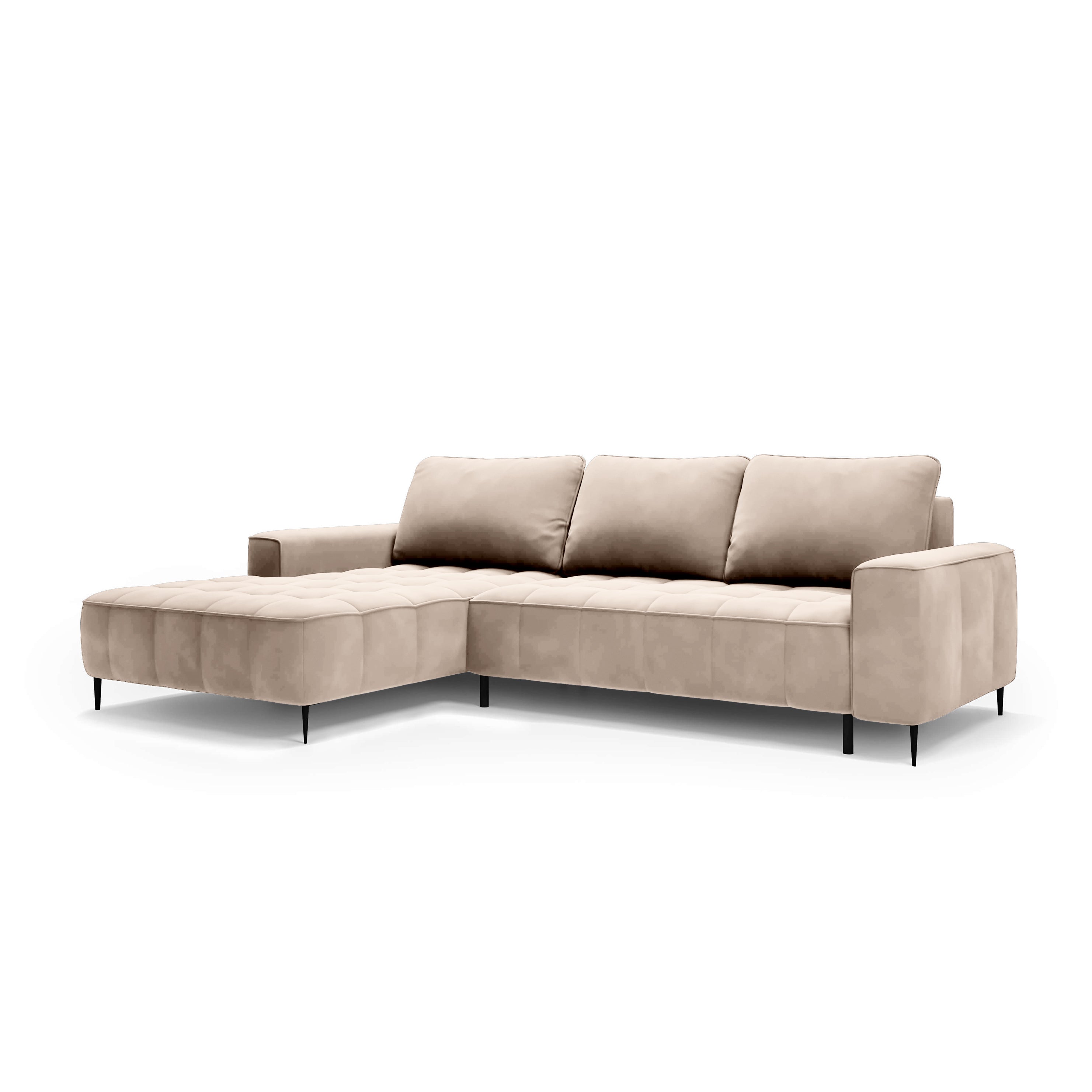 Narożnik z pojemnikiem na pościel 280 cm w stylu eleganckim | Francessco