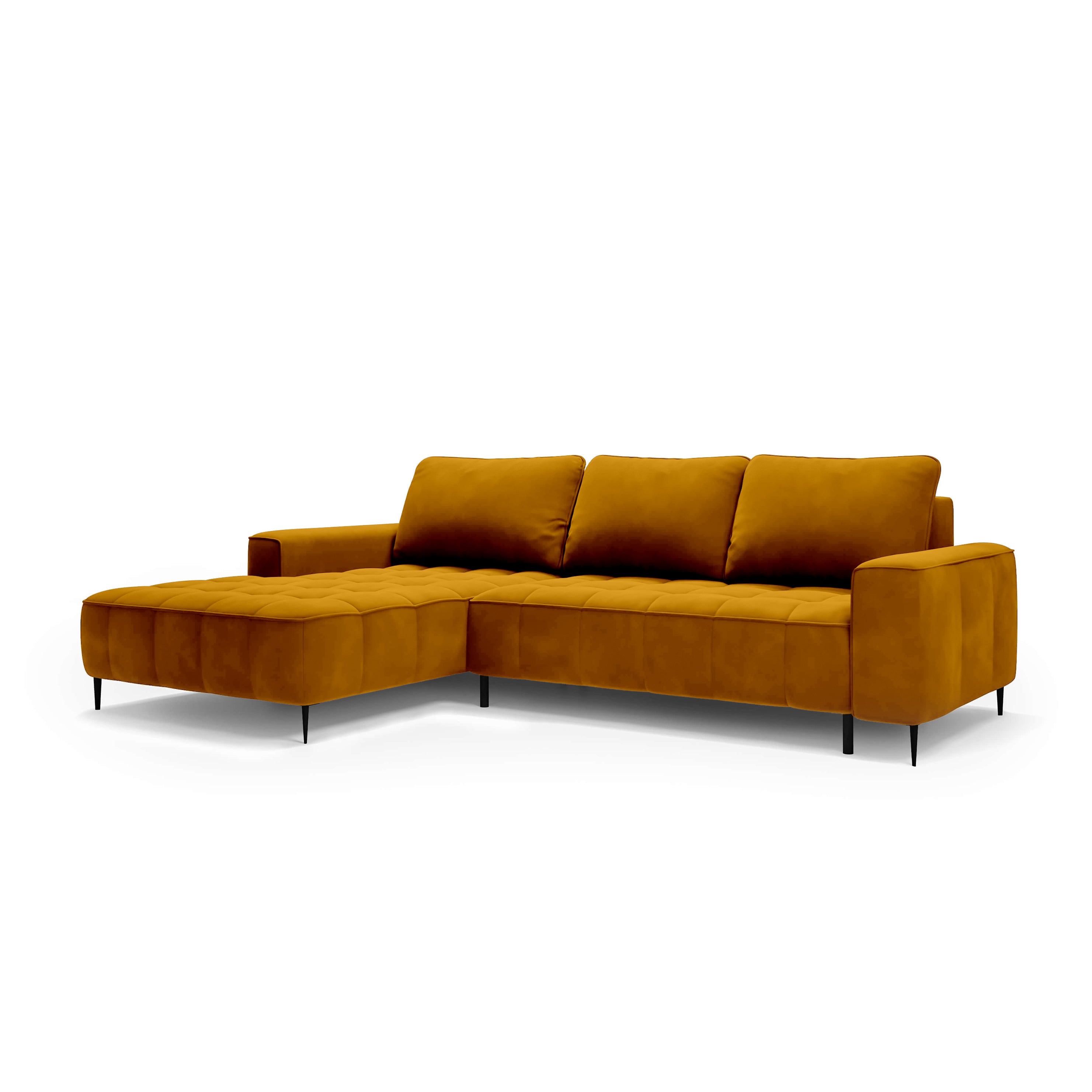 Narożnik z pojemnikiem na pościel 280 cm w stylu eleganckim | Francessco