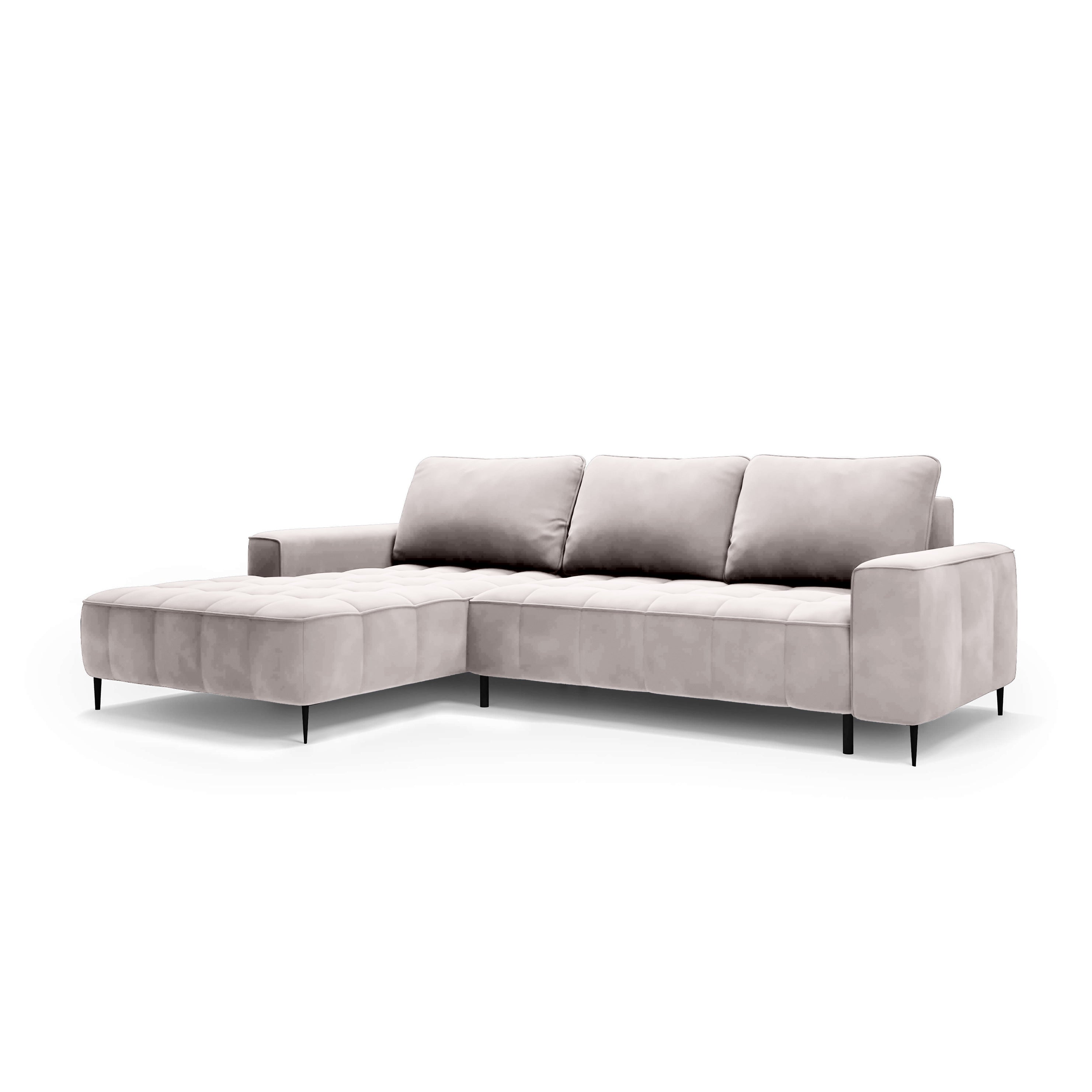 Narożnik z pojemnikiem na pościel 280 cm w stylu eleganckim | Francessco
