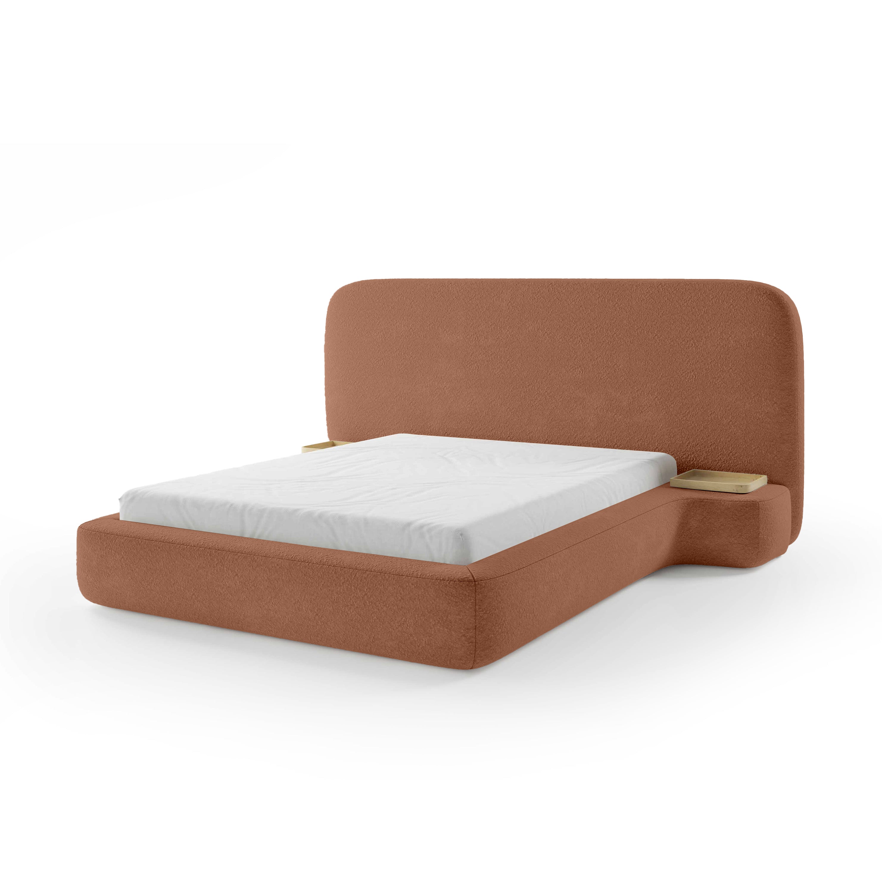 Łóżko Tapicerowane Genz 200 Cynamonowy Mat