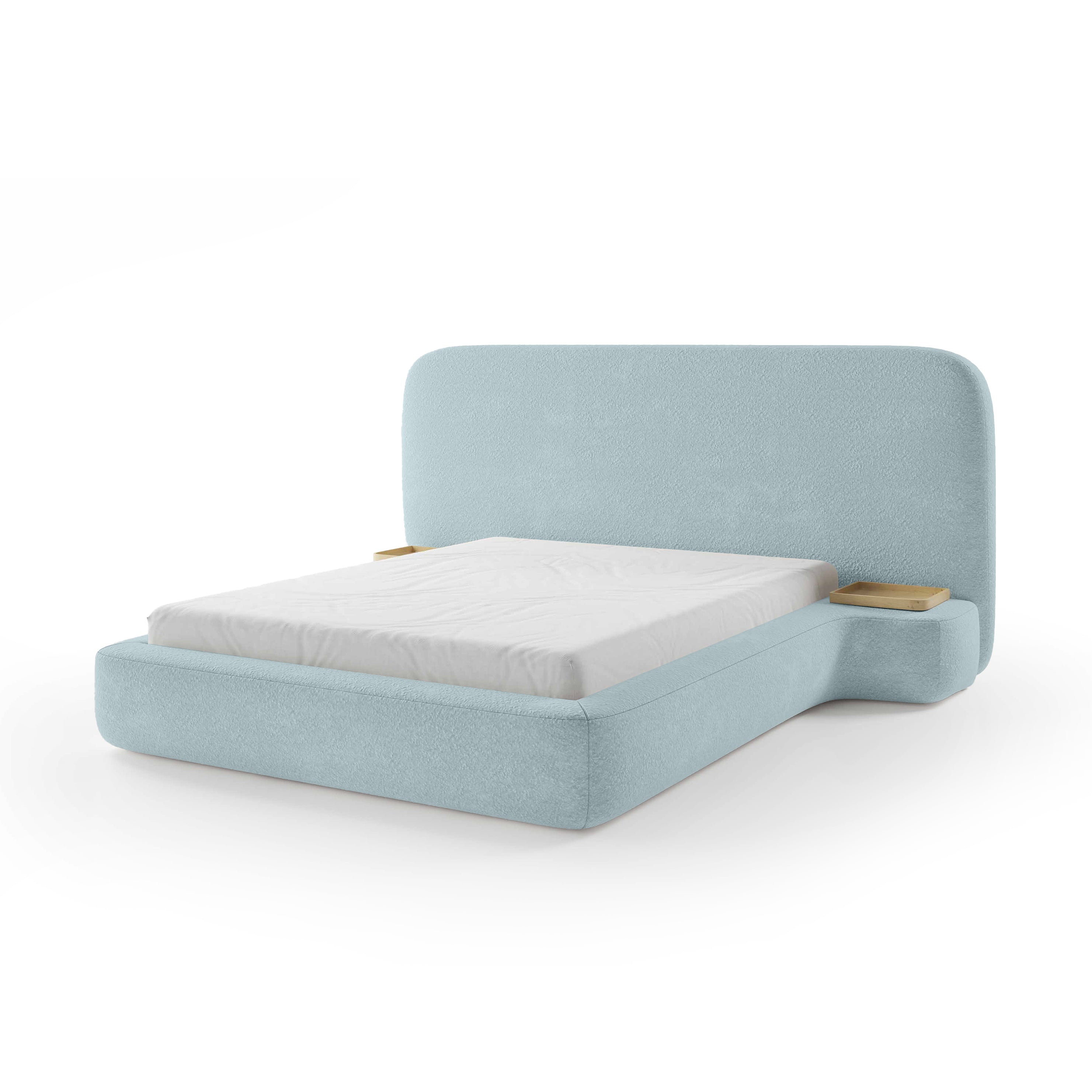 Łóżko Tapicerowane Genz 200 Lodowy Lazur